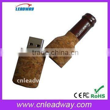 Hot selling cork wine bottle usb drive