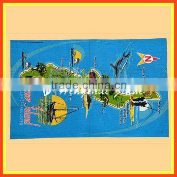 tea towel with map wholesale