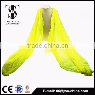 2015 new product viscose yellow scarf instant shawl