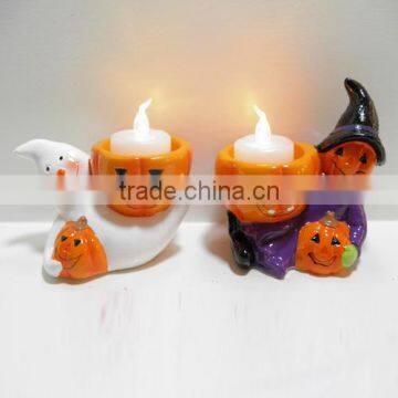 Halloween decoration ceramic pumpkin candle holder