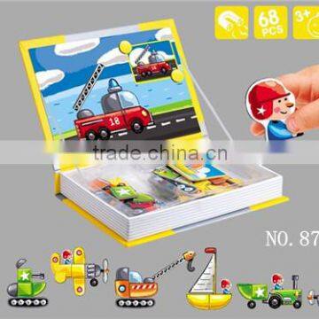 New listed! 68pcs Common transport series eduction toy magnetic puzzle