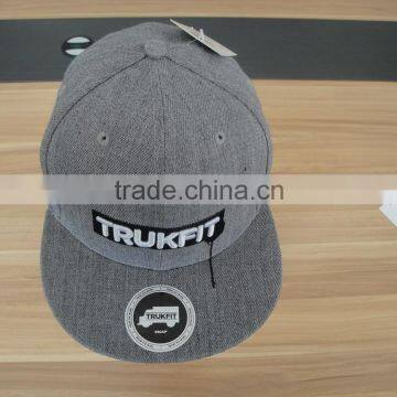 20% wool ,80% cotton flat trucker snapback hat