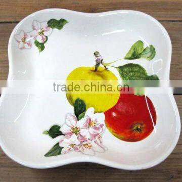 Elegant Flower Shaped Ceramic Dinner Plate for Household and Resturant