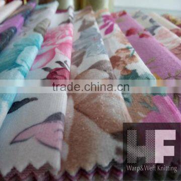 F61 super soft velvet printed fabric with plasticdrop for carpet upholstery fabric