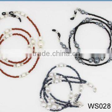 Custom beaded eyeglass chains pearl sunglasses retainer strap, neck strap
