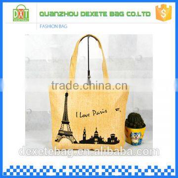 Wholesale most popular lightweight yellow canvas bags digital printing