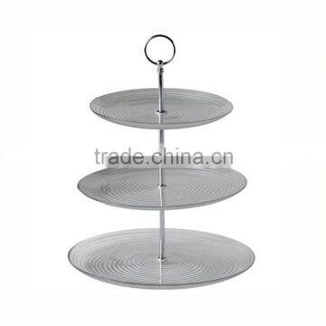 Dried Fruit Dish Candy Dish Three Seeds Continental Creative Iron Multilayer Cake Stand