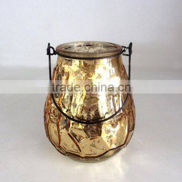 Golden Candle Holder with Metal Clip