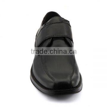 Black Bull Leather PU Outsole Men's Business Casual Leather Shoes Flat Shoes Gentleman Microfiber Pattern photo-2