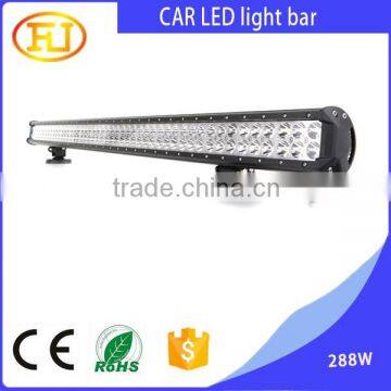 hot sale 43inch 288W screw led light bar 4x4