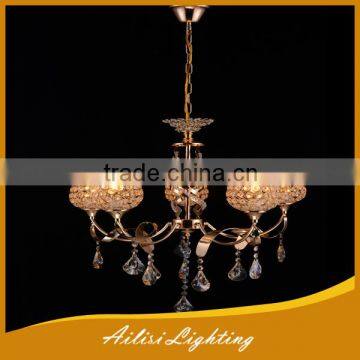 Vintage Best Selling Top Quality 5 Lights Crystal Chandelier with Scallop Drops