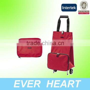 Outdoor Convenience Reusable Foldable Trolley Bag Wholesale with Wheels for Promotion 2013