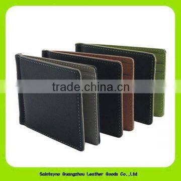Bi-fold Compact Design Classic Money Clip Wallet Leather 015 photo-6