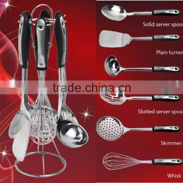 Modern stainless steel kitchen cooking utensil essentials cook tools 6 piece set