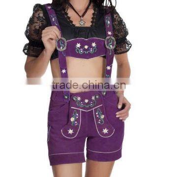 Ladies Bavarian Lederhosen Woman German Shorts Leather Bavarian Shorts Suede Trousers suede short Bavarian Trousers Bavarian