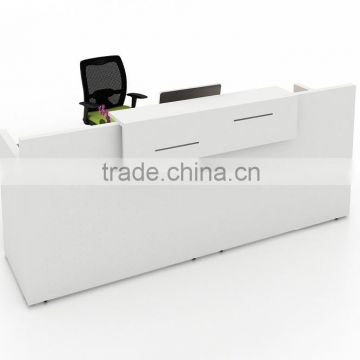 Retangle wooden reception counter design