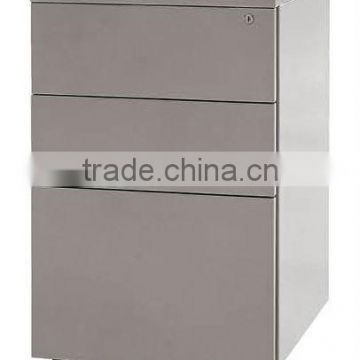 Office furniture grey white mobile steel locker have 3 drawers