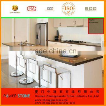 Pure Brown Pre Cut Granite Countertops Quartz Stone