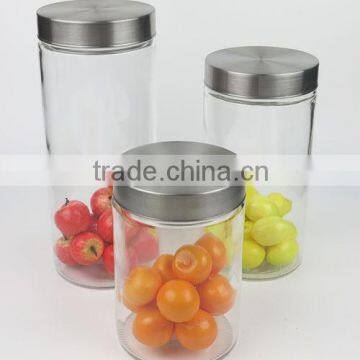 750ml Plain Glass Storage Jar and Metal Cover, Glass Food Container With Cover photo-5