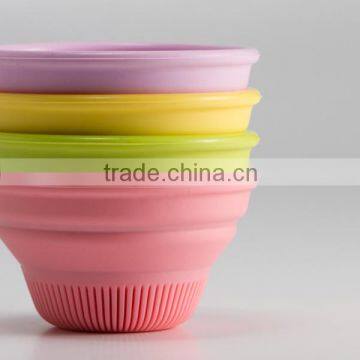 Kitchenware BPA Free Non-toxic Folding Design Silicone Baby Bowl photo-5