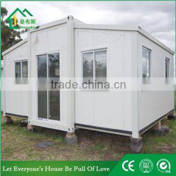 Modified container house with a truck movable prefabricated container with wheels