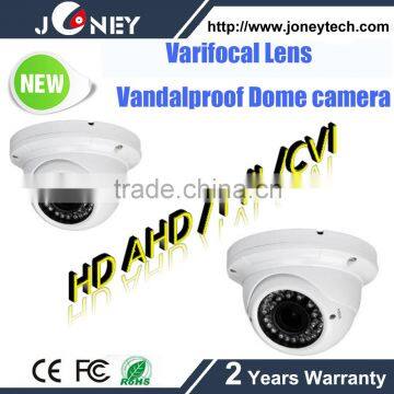 Varifocal 2 Mega Pixel 720P Vandal proof Dome HDCVI Camera