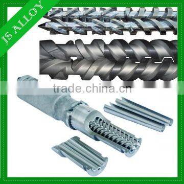 Plastic extruder machine screw and barrel / conical twin screw and barrel for pipe/profile extruder line