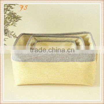 imitated linen storage basket/jute nonwoven laundry basket