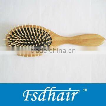 Bamboo Cushion Hair Brush with cushion and wooden spikes