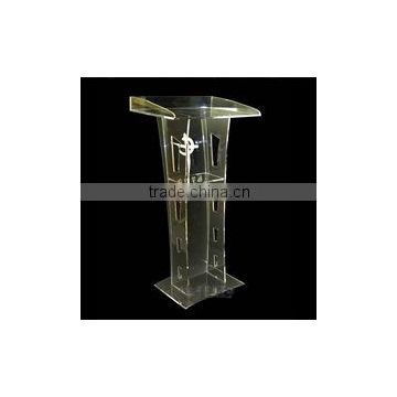 clear acrylic organic glass church podium