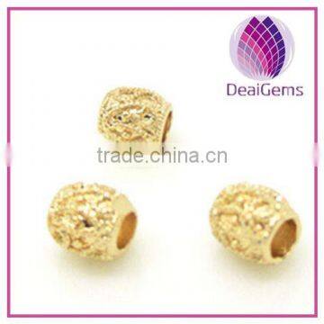 Barrel Shape 5.5x3mm With 2mm Hole 24k Gold Filled Copper Spacer Beads