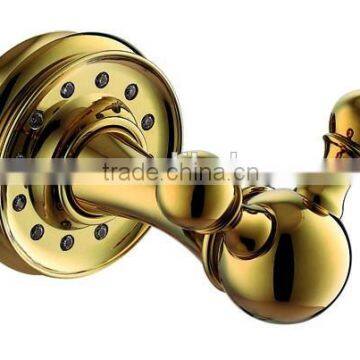 brass retro design gold color with crystal double bathtobe hook WG5182