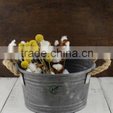 Antique embossing metal party ice container bucket
