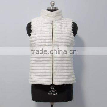 2015 white color fashion real mink fur vest 15111805/new style