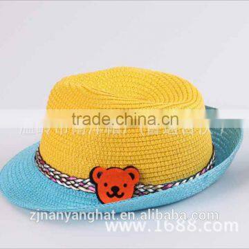 sewn braid pp hats, kids straw caps