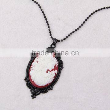 Fashion Jewelry Necklace Steampunk Necklace Beauty Silhouette Black Cameo Pendant 2015 New Party Dress Made in China Yiwu photo-4