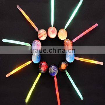 Handmade planet design light up lollipop candy with fluorescent