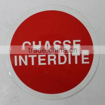 plain round aluminum sign