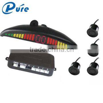 Rainbow LED Display Parking Sensor System with 4 Sensors and Hunman Voice Alarm