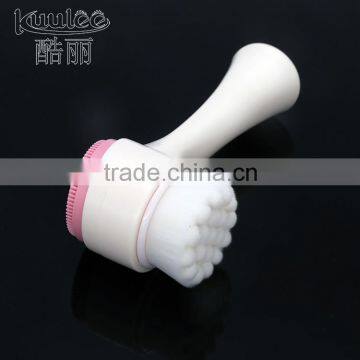 Super Soft Hair Double Head Silicone Massage Face Cleanser photo-2