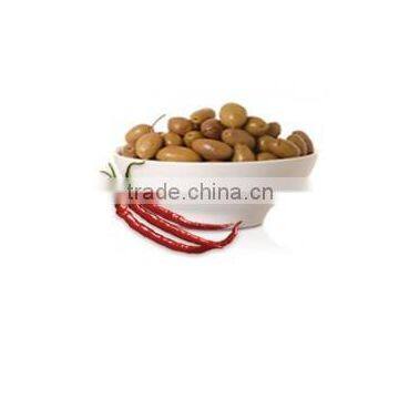 Cracked Purple Olives With Cayenne Peppers, High Quality 100% Tunisian Table Olives,Cracked Olives With Peppers 370 ml Glass Jar photo-3