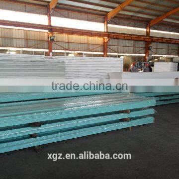 PPGI EPS/rock wool sandwich used for steel structure roof and wall made by XGZ