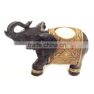 Vintage Thailand Religious Resin Elephant Tealight Holder