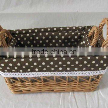 Eco- Friendly Rectangular Storage Basket With Two Handle