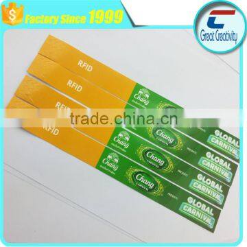 Custom Logo Printing Disposable Paper One off Rfid Smart Wristband Blacelet for Festival Events or Exhibitions photo-5