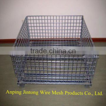 Galvanized Storage cage/wire mesh container/wearhouse cage-foldable