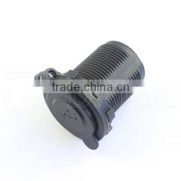 Double Ports Panel Mount 12V USB Charger Socket With Nut And USB Cover photo-2