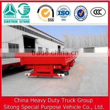 Best Selling Tri-Axle Flat Bed Cargo Truck Semi Trailer/Side Wall Open Trailer photo-6