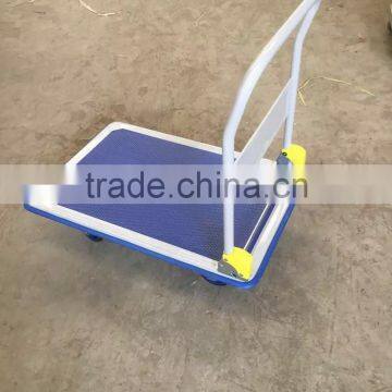 durable platform hand truck with four caster wheel