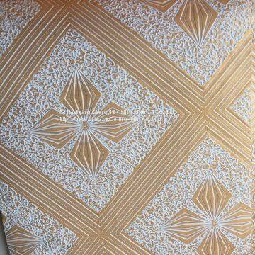 238#/996# ETC. Golden PVC Ceiling Embossed Film/PVC Film/PVC Foil 1230mm*600m*0.07mm photo-3
